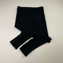 Load image into Gallery viewer, Girls KID, black stretchy leggings, Inside leg: 44cm, GUC, size 7,  