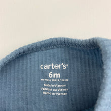 Load image into Gallery viewer, Boys Carters, blue ribbed overalls / romper, GUC, size 6 months,  