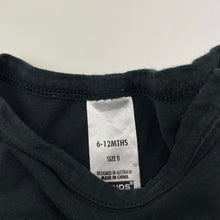 Load image into Gallery viewer, Unisex Bonds, black stretchy long sleeve tee / top, GUC, size 0,  