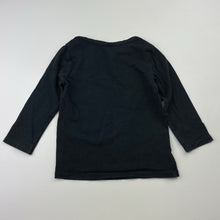 Load image into Gallery viewer, Unisex Bonds, black stretchy long sleeve tee / top, GUC, size 0,  