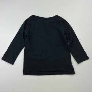 Unisex Bonds, black stretchy long sleeve tee / top, GUC, size 0,  