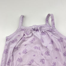 Load image into Gallery viewer, Girls Anko, lilac floral cotton singletsuit / romper, EUC, size 00,  