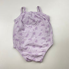 Load image into Gallery viewer, Girls Anko, lilac floral cotton singletsuit / romper, EUC, size 00,  