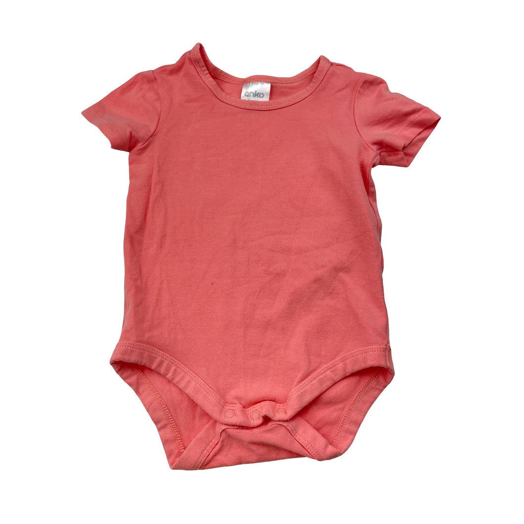 Girls Anko, coral bodysuit / romper, GUC, size 00,  