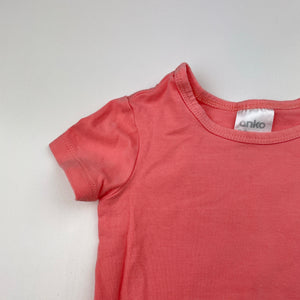 Girls Anko, coral bodysuit / romper, GUC, size 00,  