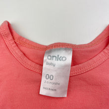 Load image into Gallery viewer, Girls Anko, coral bodysuit / romper, GUC, size 00,  