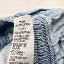 Load image into Gallery viewer, Girls Dymples, blue chambray cotton shorts, elasticated, FUC, size 000,  