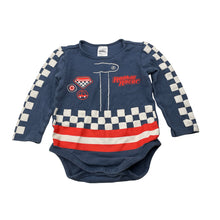 Load image into Gallery viewer, Boys Anko, cotton bodysuit / romper, racing car, FUC, size 1,  