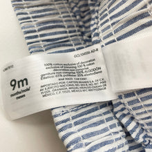 Load image into Gallery viewer, Boys Carters, blue &amp; white stripe cotton shorts, elasticated, GUC, size 0,  