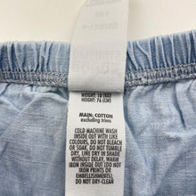 Load image into Gallery viewer, Unisex Bonds, Originals lightweight chambray cotton shorts, elasticated, GUC, size 0,  