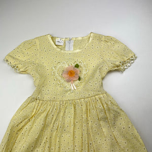 Girls vintage, lightweight floral dress, no size, armpit to armpit: 24cm, EUC, size 0, L: 42cm