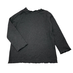 Girls Zara, dark grey ribbed long sleeve top, FUC, size 3-4,  