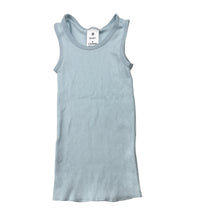 Load image into Gallery viewer, Unisex Target, blue ribbed cotton singlet top, EUC, size 0,  