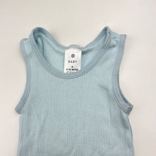 Load image into Gallery viewer, Unisex Target, blue ribbed cotton singlet top, EUC, size 0,  
