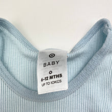 Load image into Gallery viewer, Unisex Target, blue ribbed cotton singlet top, EUC, size 0,  