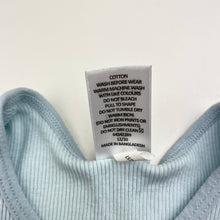 Load image into Gallery viewer, Unisex Target, blue ribbed cotton singlet top, EUC, size 0,  