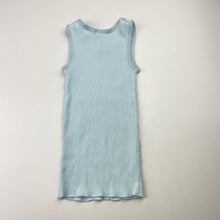 Load image into Gallery viewer, Unisex Target, blue ribbed cotton singlet top, EUC, size 0,  