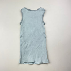 Unisex Target, blue ribbed cotton singlet top, GUC, size 0,  