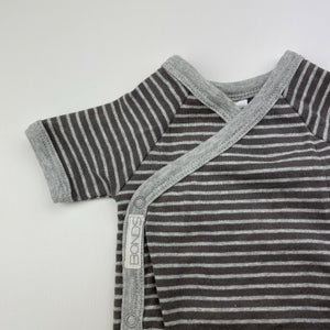 Unisex Bonds, striped soft cotton bodysuit / romper, EUC, size 0000,  