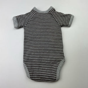 Unisex Bonds, striped soft cotton bodysuit / romper, EUC, size 0000,  