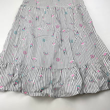 Load image into Gallery viewer, Girls lightweight, striped summer dress, no labels, armpit to armpit: 31cm, EUC, size 6-7, L: 67cm