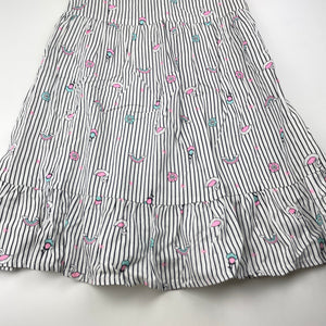 Girls lightweight, striped summer dress, no labels, armpit to armpit: 31cm, EUC, size 6-7, L: 67cm