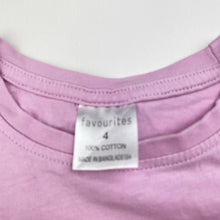 Load image into Gallery viewer, Girls Favourites, cotton tee / top, cat, EUC, size 4,  