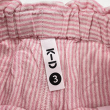 Load image into Gallery viewer, Girls KID, pink striped linen blend shorts, elasticated, GUC, size 3,  