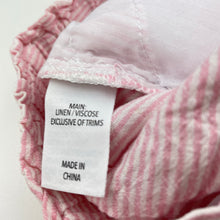 Load image into Gallery viewer, Girls KID, pink striped linen blend shorts, elasticated, GUC, size 3,  