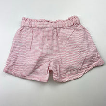 Load image into Gallery viewer, Girls KID, pink striped linen blend shorts, elasticated, GUC, size 3,  