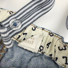 Load image into Gallery viewer, Boys H&amp;M, distressed denim jeans, adjustable, braces, Inside leg: 26.5cm, GUC, size 1,  