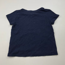 Load image into Gallery viewer, Girls Brilliant Basics, navy cotton tee / top, unicorn, FUC, size 2,  