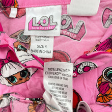 Load image into Gallery viewer, Girls LOL Surprise, pyjama top &amp; shorts, FUC, size 4,  