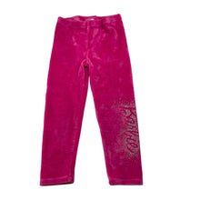 Load image into Gallery viewer, Girls Barbie, stretchy velour leggings, Inside leg: 35cm, FUC, size 5,  
