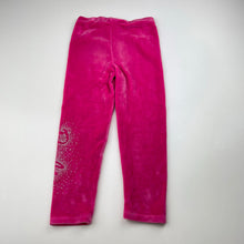Load image into Gallery viewer, Girls Barbie, stretchy velour leggings, Inside leg: 35cm, FUC, size 5,  
