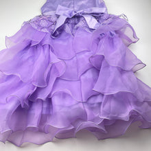 Load image into Gallery viewer, Girls purple, tulle &amp; sequin party/formal dress, armpit to armpit: 32cm, EUC, size 7-8, L: 70cm