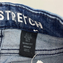 Load image into Gallery viewer, Unisex H&amp;M, stretch denim skinny fit jeans, adjustable, Inside leg: 32.5cm, GUC, size 3,  