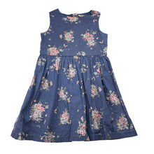 Load image into Gallery viewer, Girls Next, lightweight floral cotton dress, wash fade &amp; discolouration, FUC, size 4-5, L: 56cm