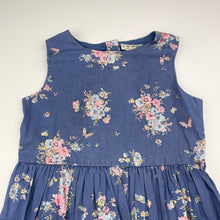 Load image into Gallery viewer, Girls Next, lightweight floral cotton dress, wash fade &amp; discolouration, FUC, size 4-5, L: 56cm