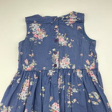 Load image into Gallery viewer, Girls Next, lightweight floral cotton dress, wash fade &amp; discolouration, FUC, size 4-5, L: 56cm