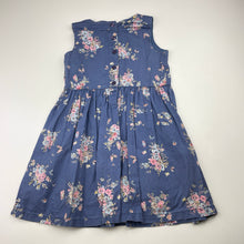 Load image into Gallery viewer, Girls Next, lightweight floral cotton dress, wash fade &amp; discolouration, FUC, size 4-5, L: 56cm
