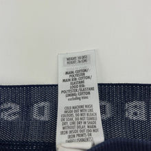 Load image into Gallery viewer, Unisex Bonds, navy fleece lined track pants, elasticated, FUC, size 0,  