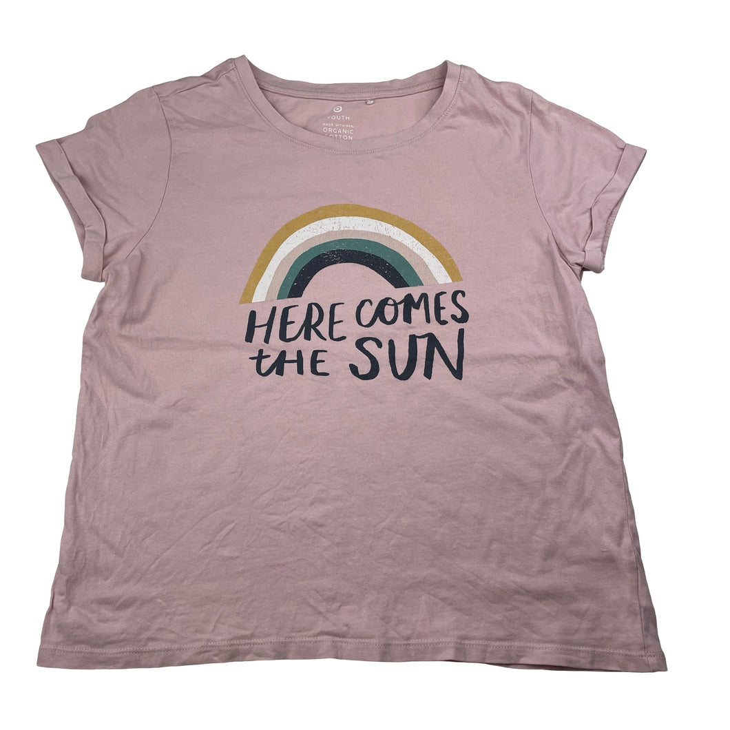 Girls Target, pink organic cotton tee / top, GUC, size 14,  