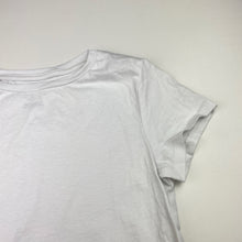 Load image into Gallery viewer, Girls H&amp;M, white cotton tee / top, EUC, size 9-10,  