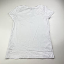 Load image into Gallery viewer, Girls H&amp;M, white cotton tee / top, EUC, size 9-10,  