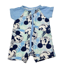 Load image into Gallery viewer, Boys Disney, Mickey Mouse cotton zip romper, GUC, size 0000,  