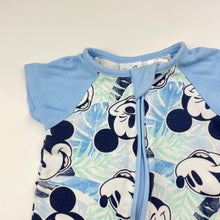 Load image into Gallery viewer, Boys Disney, Mickey Mouse cotton zip romper, GUC, size 0000,  