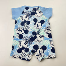 Load image into Gallery viewer, Boys Disney, Mickey Mouse cotton zip romper, GUC, size 0000,  