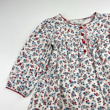 Load image into Gallery viewer, Girls Bebe by Minihaha, stretchy floral long sleeve dress, light marks, discolouration, FUC, size 1-2, L: 43cm