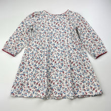 Load image into Gallery viewer, Girls Bebe by Minihaha, stretchy floral long sleeve dress, light marks, discolouration, FUC, size 1-2, L: 43cm
